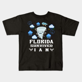 FLORIDA survived IAN 2022 Kids T-Shirt